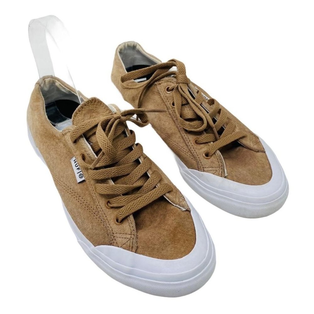 Huff Women Sneakers Size 7.5 M Ess TX Brown Suede Leather Low Top Skate Shoes